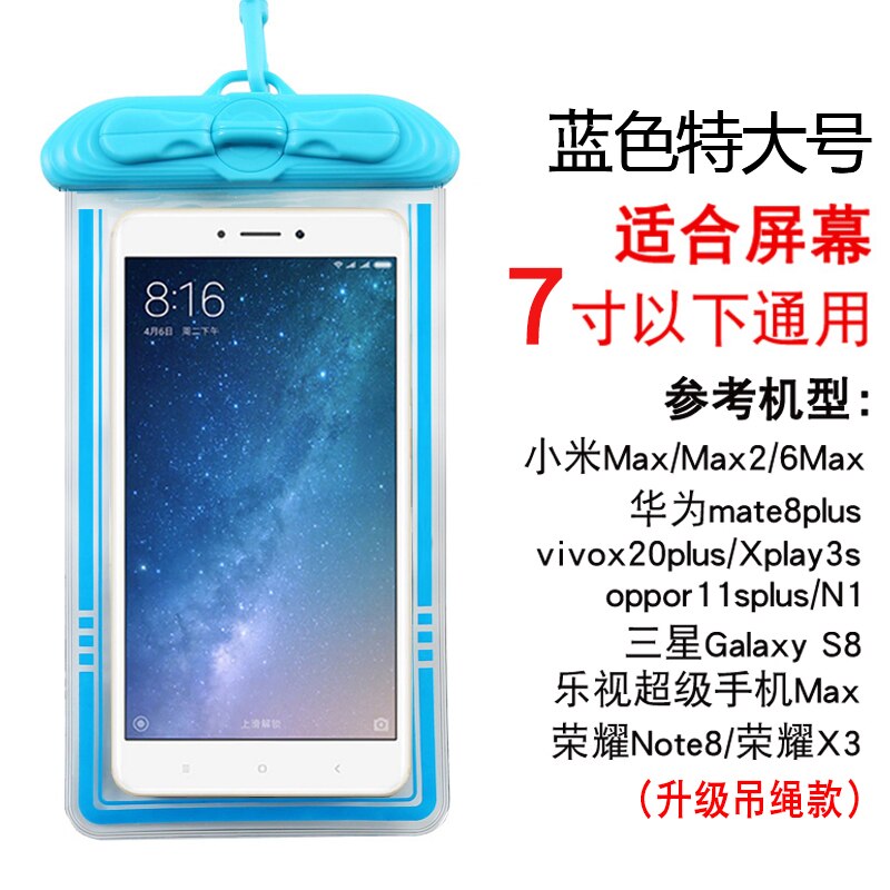 Waterproof phone bag Diving phone bag Swimming Surfing Bags Multi-function Waterproof bags Sports bag Mobile phone sealing bag: L4