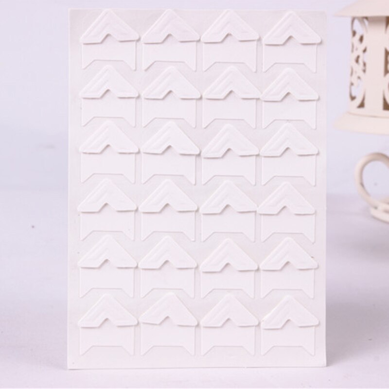 24pcs/lot DIY Vintage Corner kraft Paper Stickers for Photo Albums Frame Decoration Scrapbooking: White