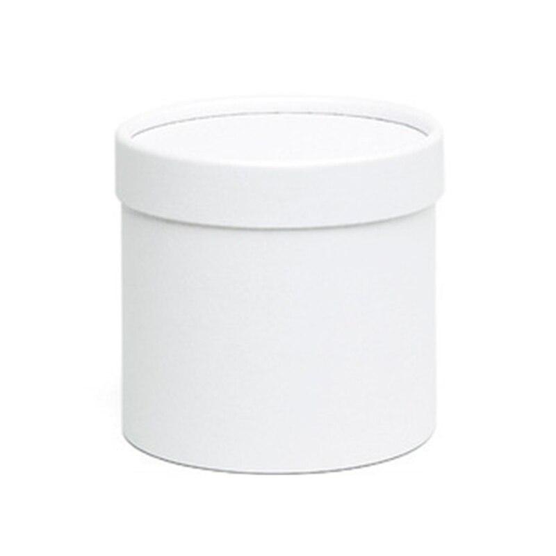 Box with Lids for Cardboard Flower Boxes Cylindrical Packaging Floral Paper Box Bucket Wedding Valentine’s Day: White