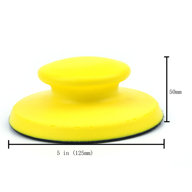 Sandpapirbakside elastisk håndslipekloss pu-skum slipeskiveholder for borrelås og sandpapir: 5 tommer