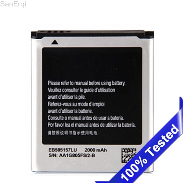 Voor Samsung Galaxy Win i8552 i8530 i8550 Batterij EB585157LU 2000 mAh Volledige Capaciteit Batterijen SanErqi