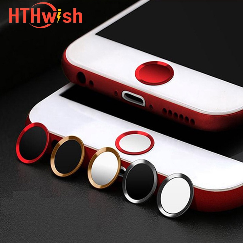 Hthwish Ondersteuning Vingerafdruk Unlock Touch Key Id Home Button Sticker Protector Toetsenbord Keycap Voor Iphone 5 S 5 Se 4 6 6S 7 Plus