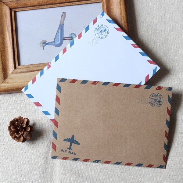 A6 Luchtpost Enveloppen 50 stks/Retro Bruin Enveloppen/uitnodiging enveloppen zonder postkaart
