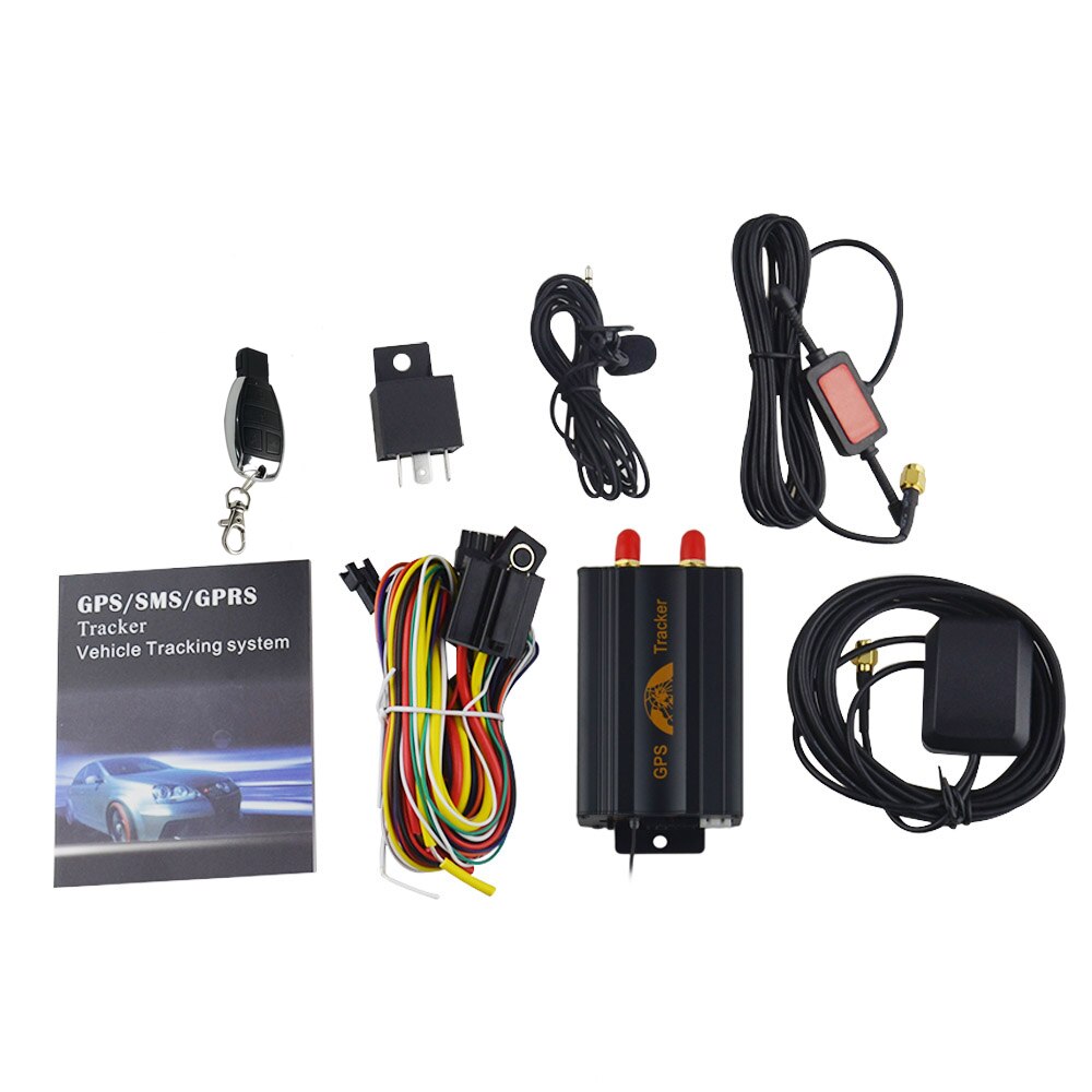 Tk103b GPS103b vehículo rastreador GPS de coche con Control remoto de alarma GSM ranura para tarjeta SD Anti-robo de sistema de alarma para coche sin caja