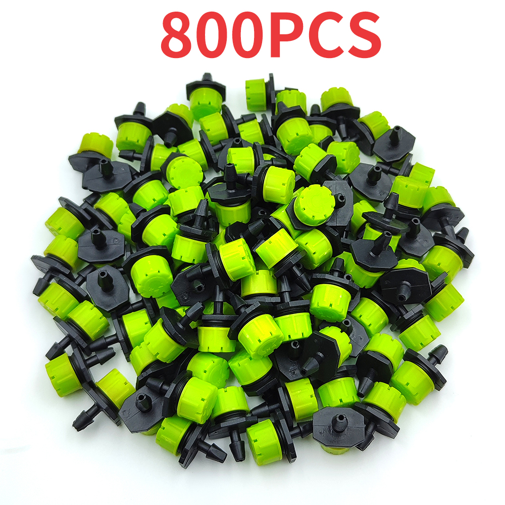 WUJIE 30-800X Garden Drip Irrigation Dripper 1/4'' Adjustable Watering System Emitter Nozzle 4/7mm Hose for Greenhouse Flower
