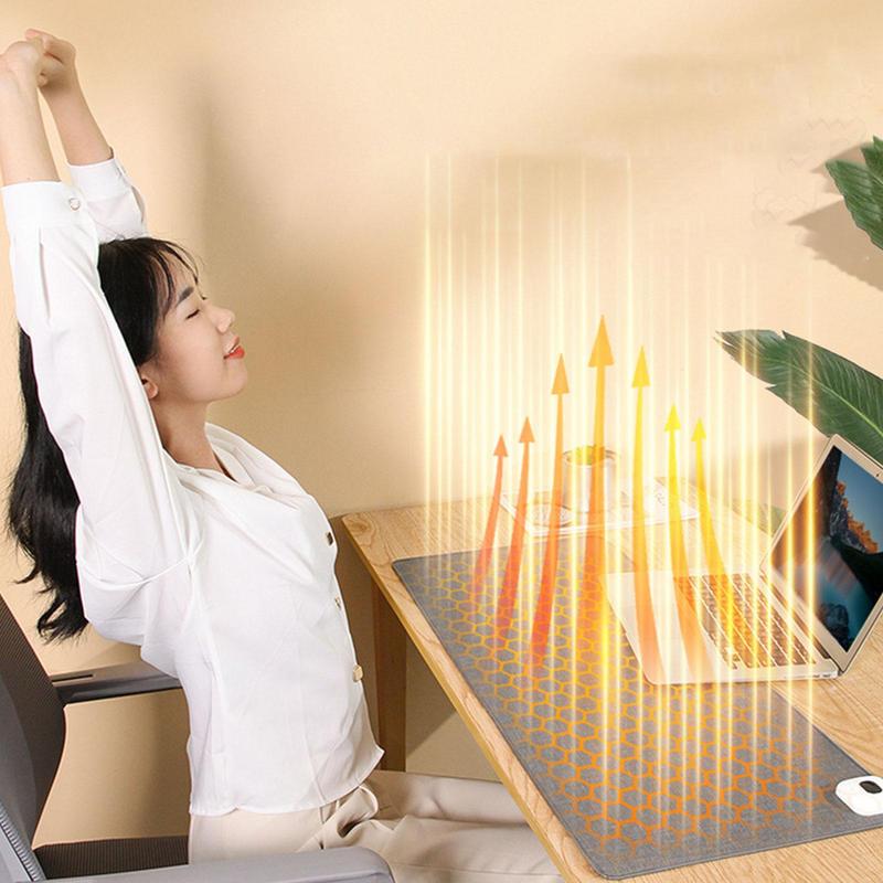 Elektrische Warmte Muismat Display Temperatuur Verwarming Muismat Tafelmat Warm Houden Hand Voor Winter Kantoor Computer Bureau Toetsenbord