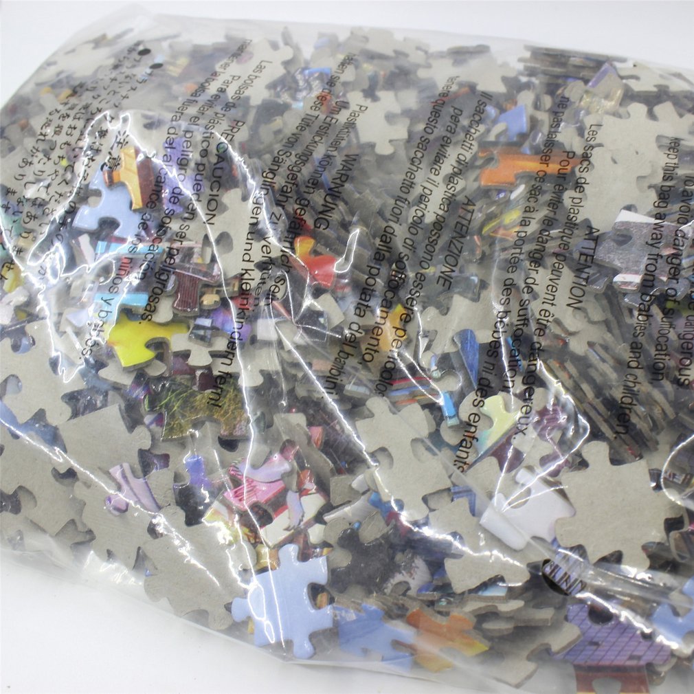 Adult puzzle 1000 pieces round thousand color rainbow Paper Adult puzzle Brain game decompression artifact