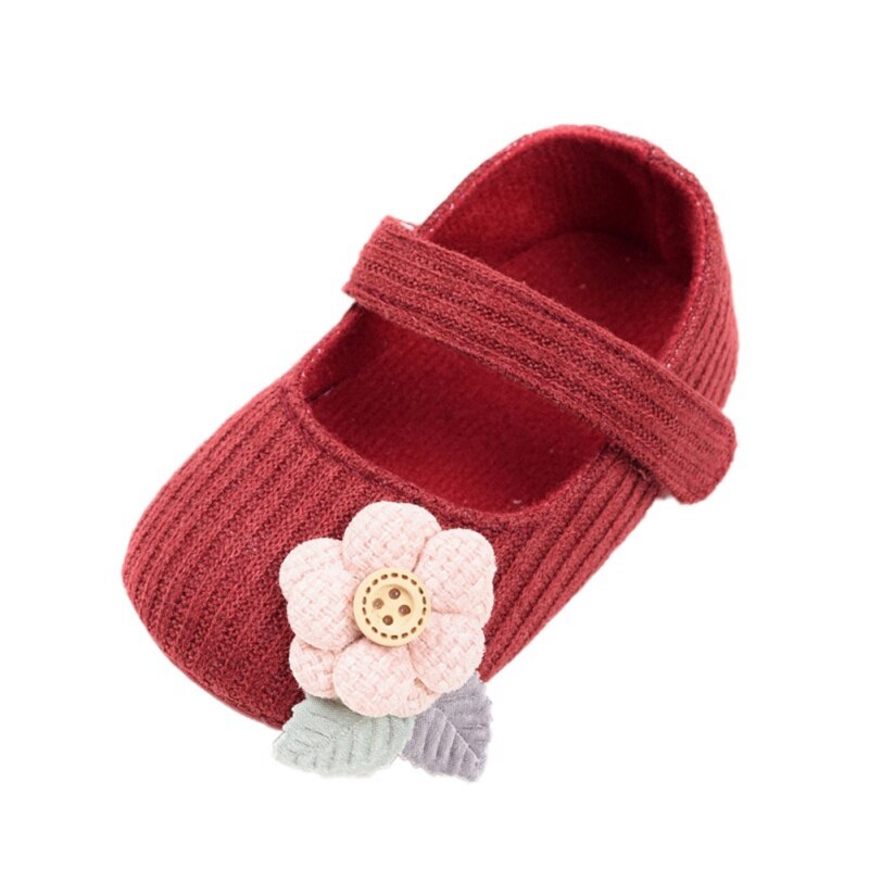 Baby Meisje Eerste Wandelaars Zachte Zool Bloemen Decor Anti-slip Baby Meisje Katoen Sandalen Casual Schoenen Peuter Peuter Schoenen: R / S