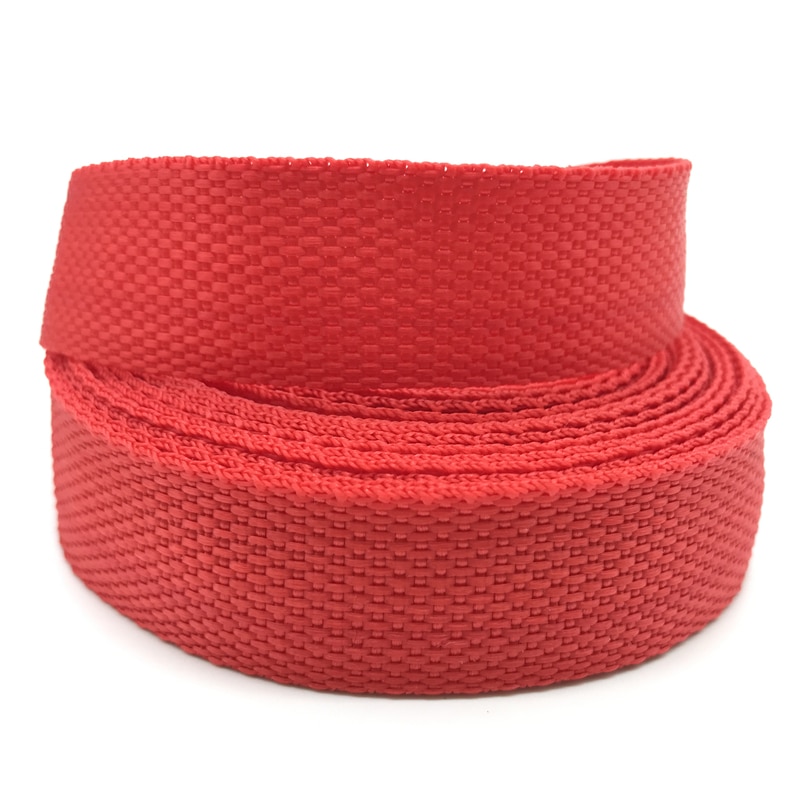 5 yards 1 "  (25mm)  nylonband polypropen pp band band band rem hundhalsband sele utomhus ryggsäck väska delar: Röd