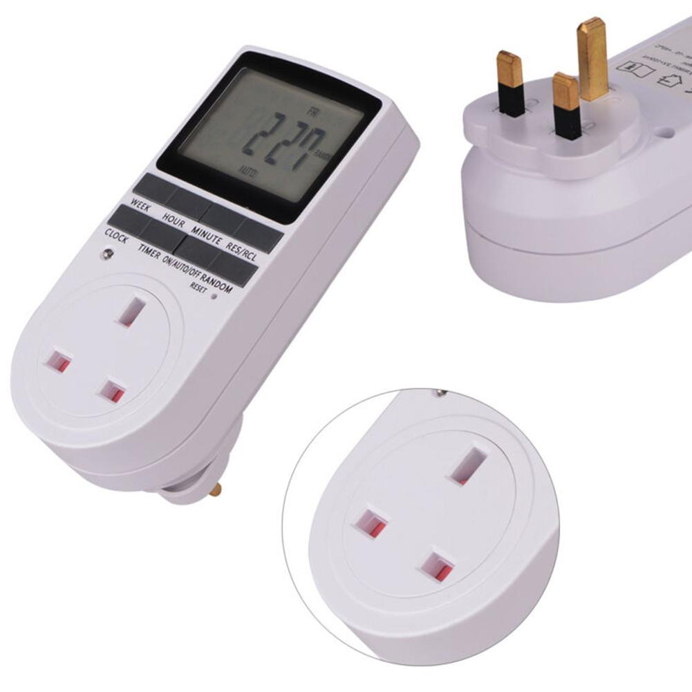 Timer Outlet 7Day Programmable US/EU/UK Plug-in Digital Socket Switch LCD Light Timer Digital Timer Electric Timer