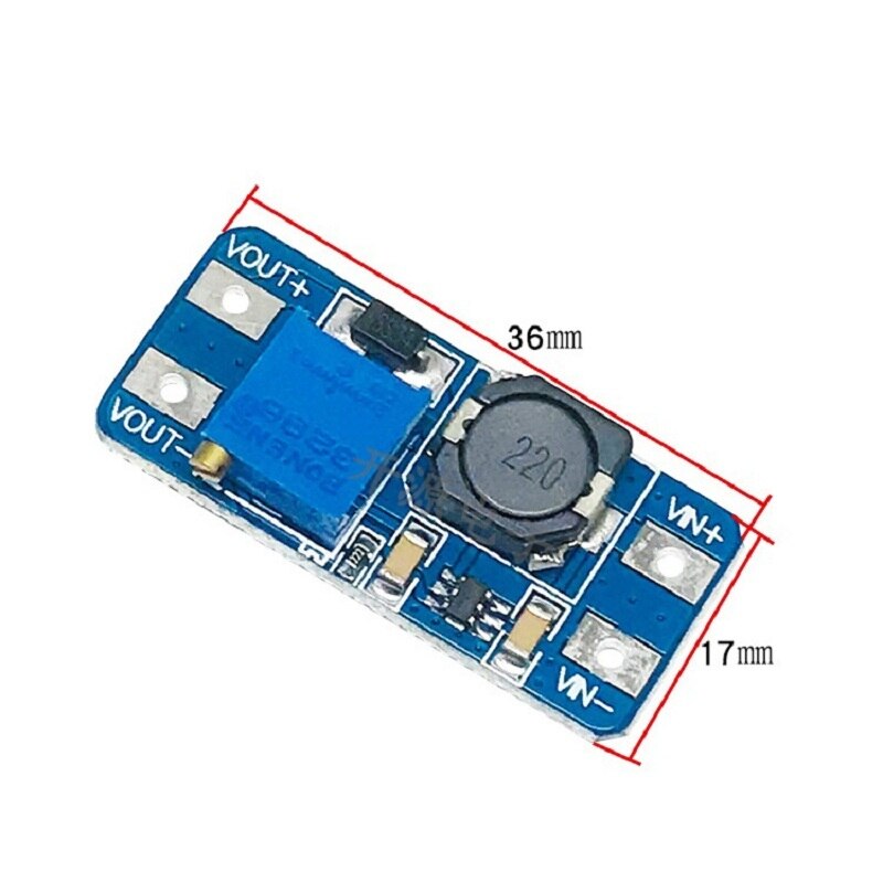 MT3608 DC - DC booster module 2 a linking piece 2-24 v input voltage litres 5/9/12 / - 28 v is adjustable