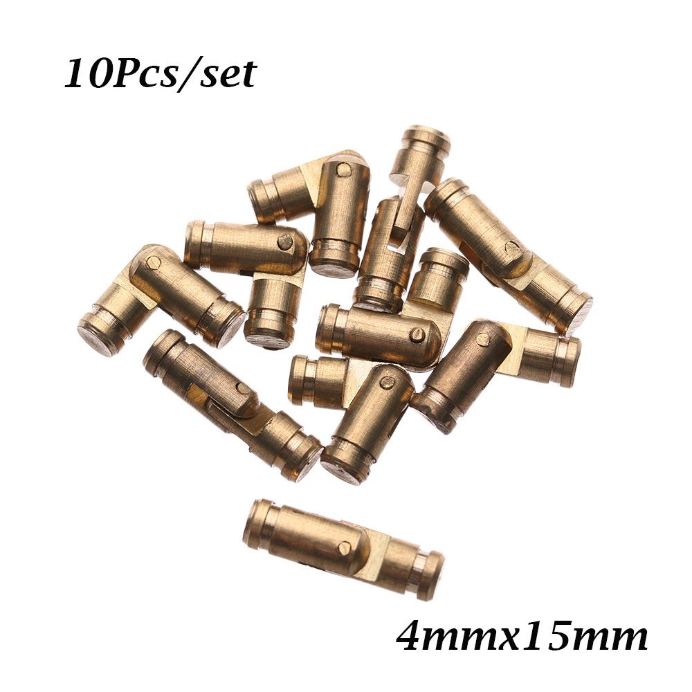 10Pcs Barrel Hinge Mini Folded Wine Wooden Case Hinges Concealed Soft Close Connector Furniture Hardware Jewelry Box Supplies: WHITE