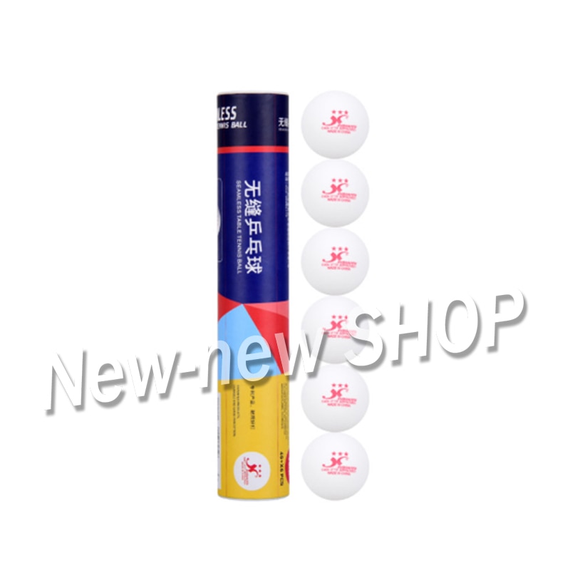 Auténtico Xushaofa 40 + Poly Golden 3 estrellas pelotas de tenis de mesa Xsf sin costura Material blanco pelotas de Ping Pong aprobado por Ittf