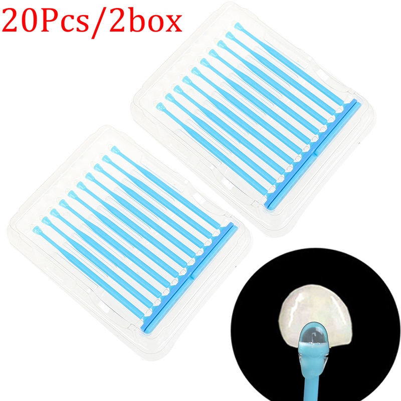 20pcs/2boxes Dental Adhesive Tip Applicator Tooth Crown Porcelain Veneer Disposable Health Care