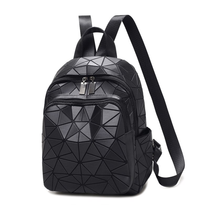 le dernier diamant treillis femmes sac à dos sac à main Kawaii gris lumineux voyage sac à dos filles garçons sacs d'école JC10171: Black