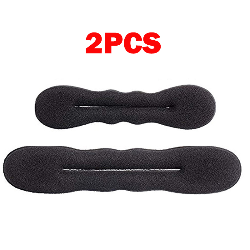 2/4 Uds. Horquillas mágicas para el cabello para mujer, horquillas para moño, cabeza de moño, Clip de goma, accesorios para el cabello para mujer, herramientas para trenzado de cabello: Rosa