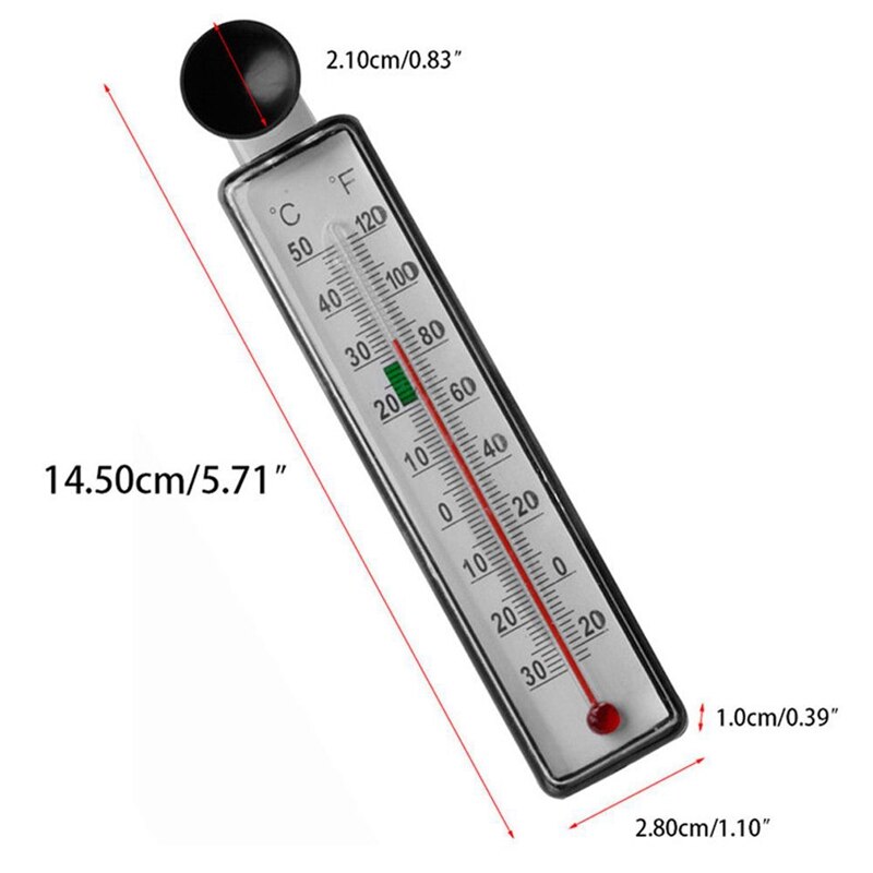 3X Aquarium Aquarium Thermometer Glas Meter Water Temperatuurmeter Zuignap