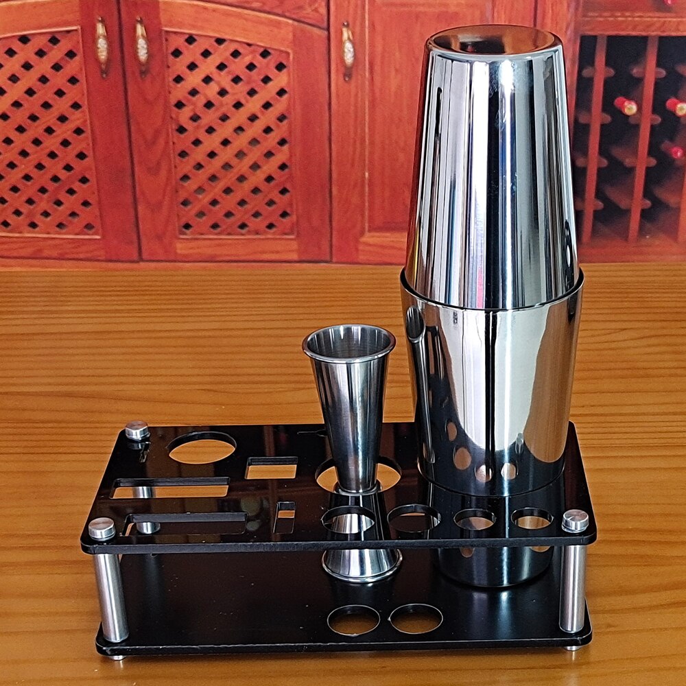 Bartender Kit， 16-Piece Cocktail Shaker Set Whiskey Stone Acrylic Stand， For Mixed Drinks Martini Bar Tools Set Stainless Steel