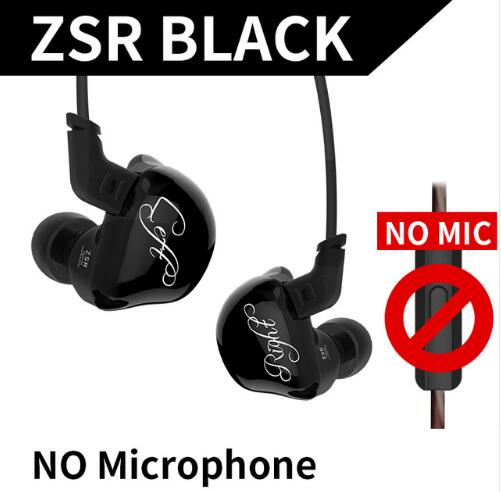 Kz Zst Zsr Anker Dual Driver Oortelefoon Afneembare Kabel In Ear Audio Monitoren Geluidsisolerende Hifi Muziek Sport Oordopjes: KZZSRBlacknomic