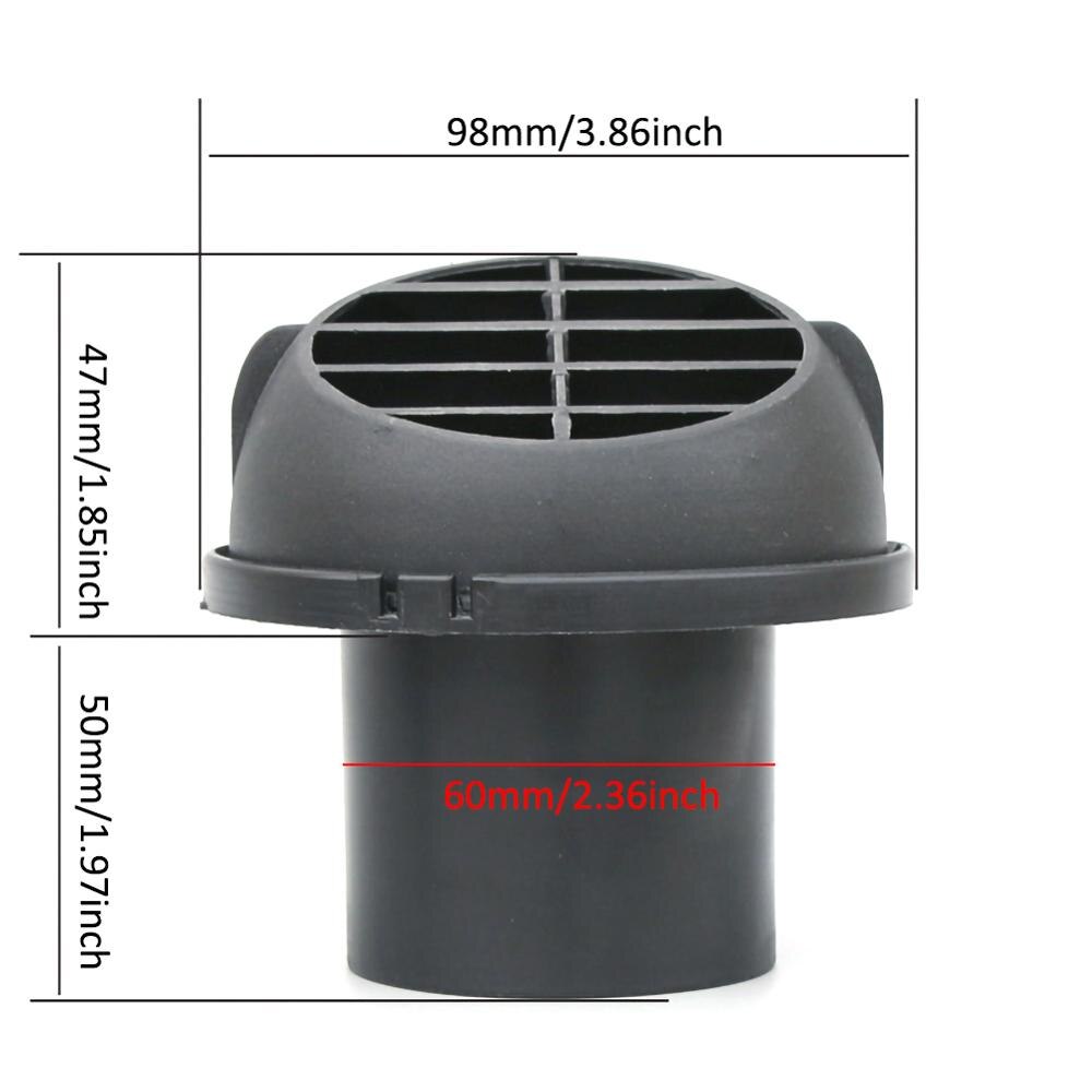 60Mm 75Mm Auto Heater Duct Warm Air Vent Outlet Voor Eberspacher Webasto/Propex 360 Draaien Warm luchtuitlaat Voor Diesel Heater