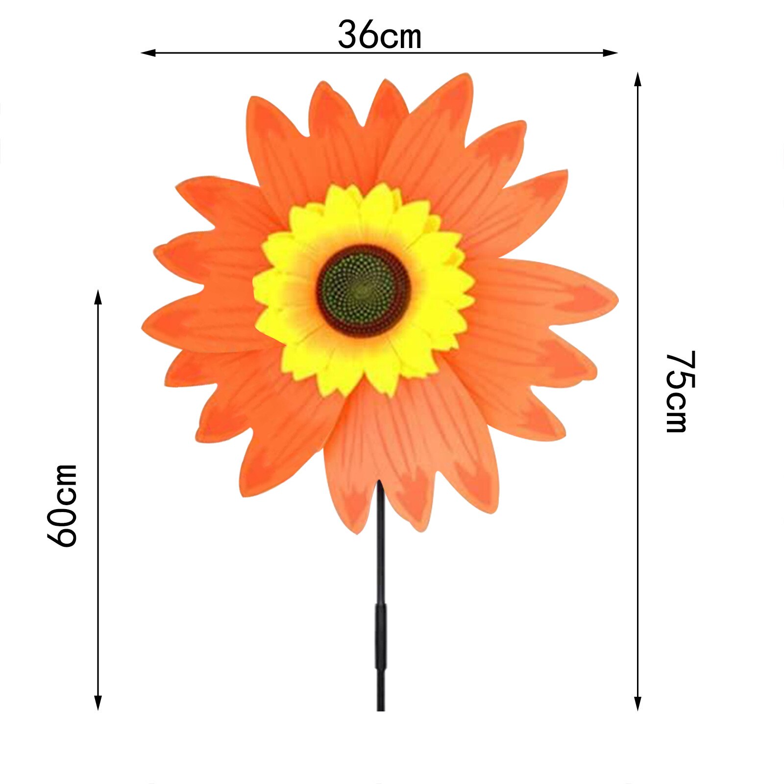 Zonnebloem Gazon Wind Tuin Party Wind Tuin Gazon Windmolen Decoratie Outdoor Decor Jardin Tuin Gazon Stakes Fo Kids: Orange