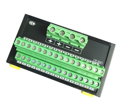 Power supply terminal Block DB distribution 2 input 12 output plus or minus common port AC/DC current split terminal bar: 2 input 16 output