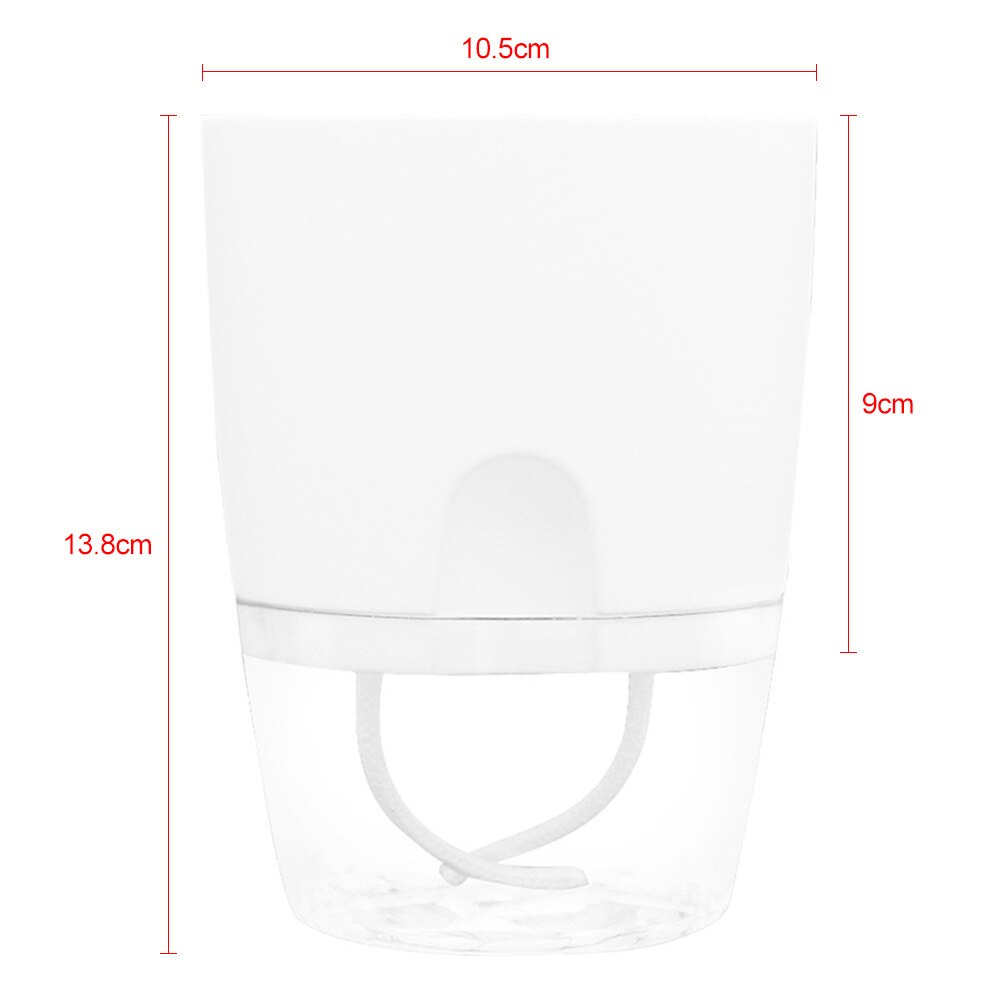 2 schicht Kreative Praktische transparent Blumentopf Selbst Bewässerung Anlage Container Wasser Panzer Sukkulenten Pflanzen drinnen Hause Dekor: 10.5cm