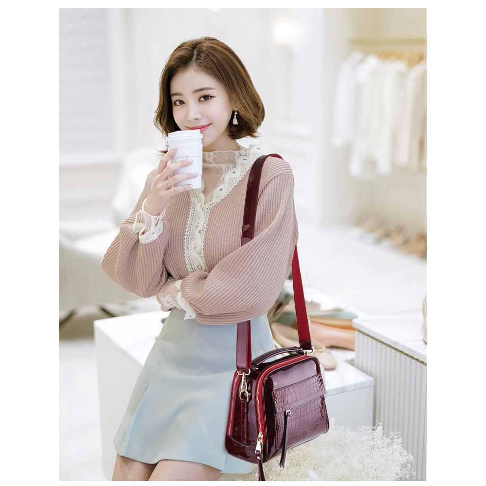 Patent Lederen Handtassen Mode Herfst Winter Vrouwen Tassen Mode Leer Shell Tas Draagbare Schoudertas Gn-Sb-qpstbk