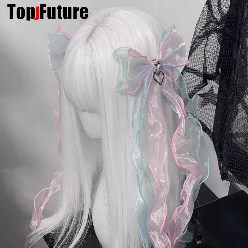 One Hair Clip Y2K girl Harajuku Gothic Lolita Subculture Accessories Lace Bow Ruffle Ribbon Hair clips pins Hairpin Barrettes