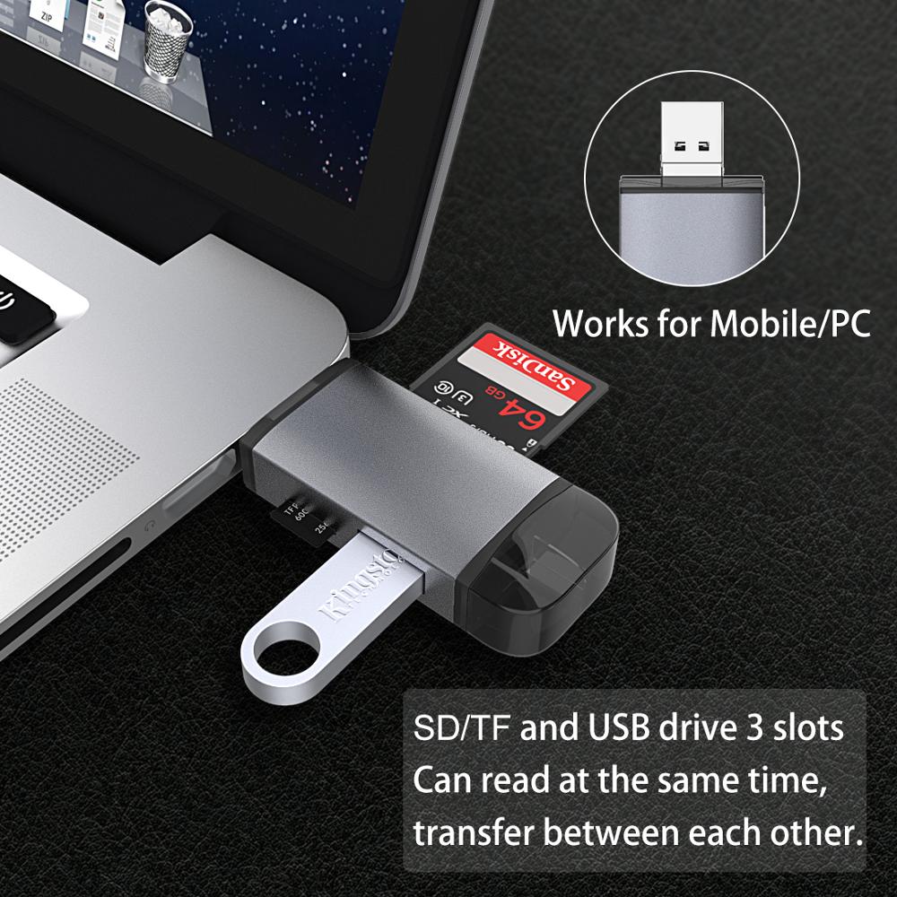 Dock Station Usb 3.0 Kaartlezer Voor Macbook Type C Mobiele Otg Lezen Tf Card Sd Card Usb Drive En muis Toetsenbord