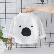 Frühling Revers Denim Baby Jungen Mantel freundlicher Langarm Strickjacke Cowboy Jacken Weiß Blau Kleinkind freundlicher lässig Oberbekleidung 1- 4 jahre