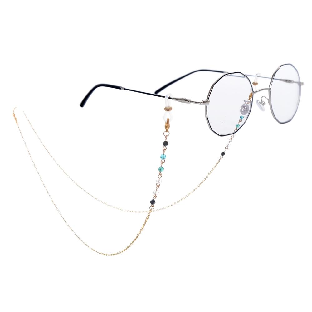 Sonnenbrille Kette Zink-legierung Förderung eilte Frauen Solide Sonnenbrille Schnur Gläser Nicht-Unterhose Hängende Kette Nacken Bunte: B