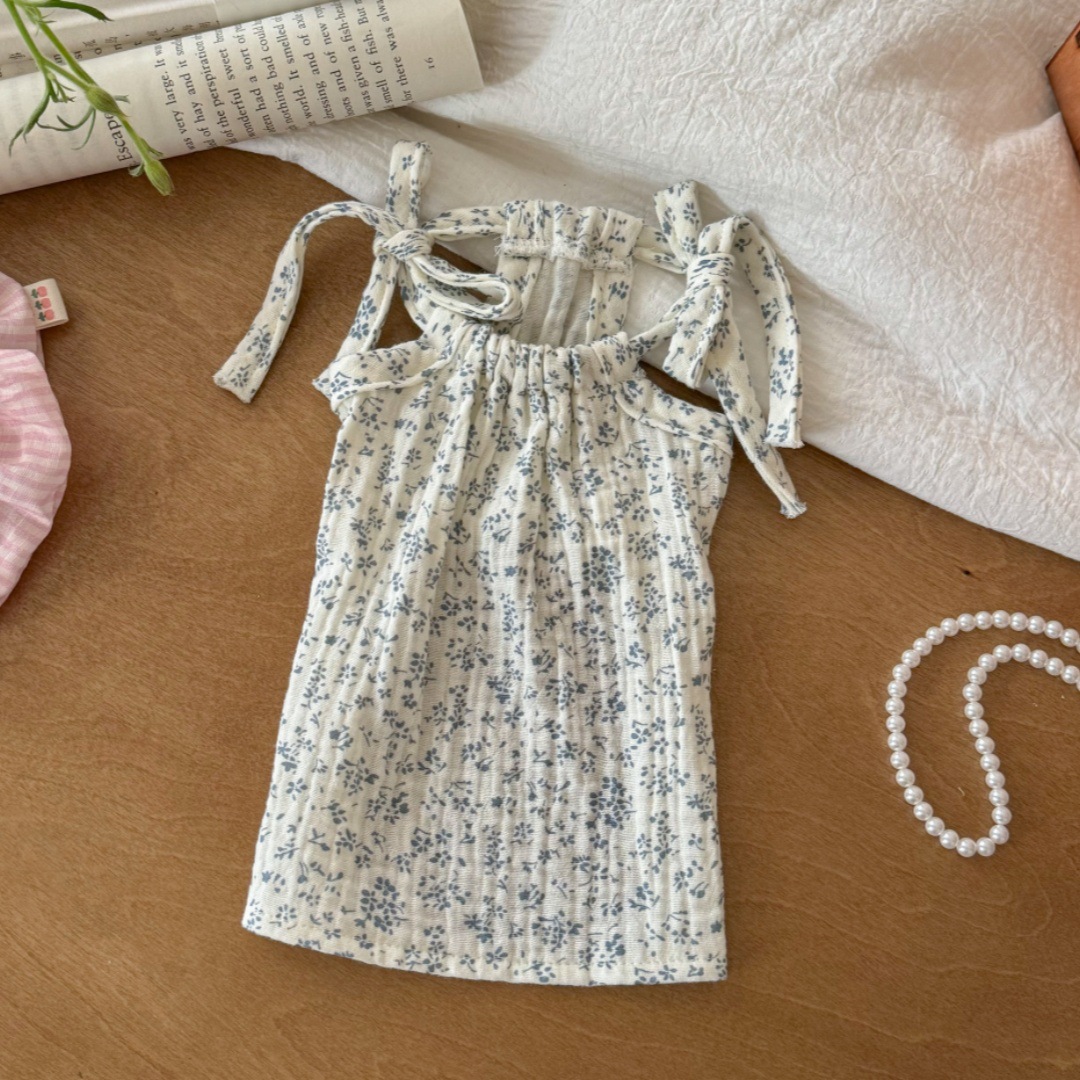 Gilet respirant pour animaux de compagnie, pyjama Camisole, robe à cordon de serrage, vêtements pour petits chiens, chat, printemps et été, vêtements pour chiots pour petits chiens: M / WHITE