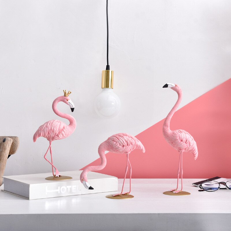 6 stk/sæt pink flamingo bordpynt tropisk fest pige fødselsdag bryllup dekoration flamingo hawaii hawaiian fest indretning: 3 stk. l