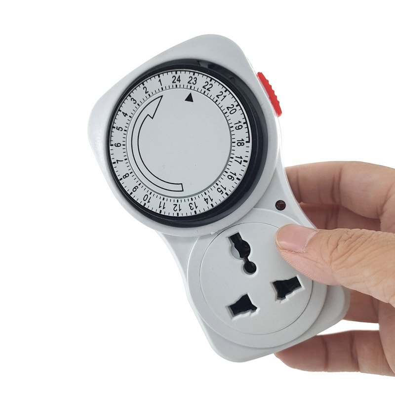 24-Stunden-Zyklischer Zeitschalter, universelle Zeitschaltuhr, mechanischer Timer, 230 VAC, 3500 W, 16 A, UK, EU, CN, uns-Steckerschalter