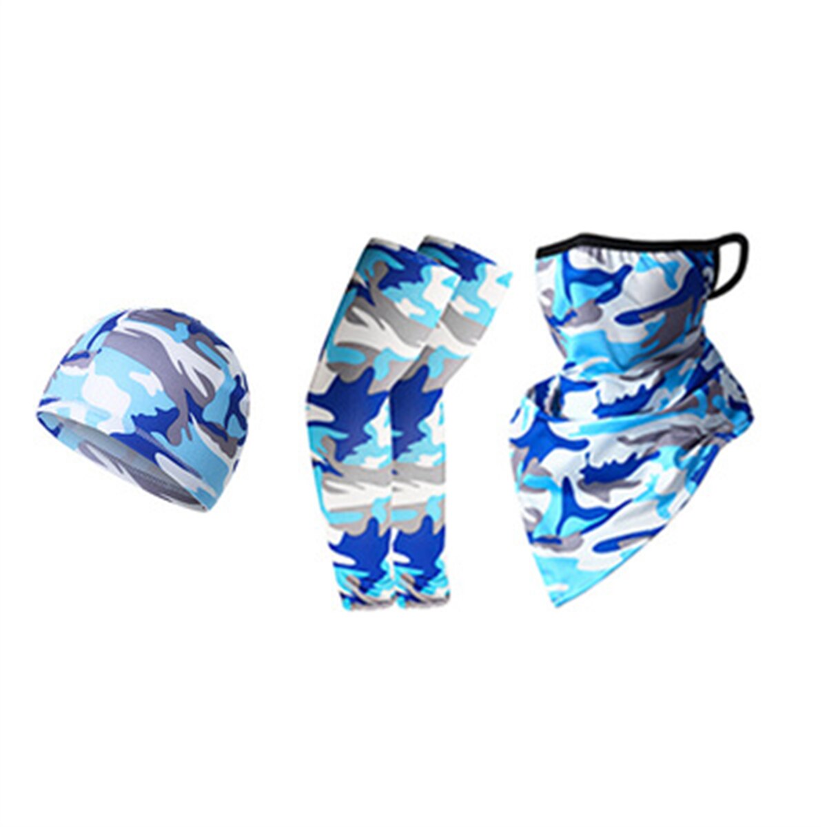 3PCS Sun Protection Outdoor Sports Riding Cap Scarf Sleeve Set Multiway Bandana Men Women Climbing Hiking Fishing Headscarf: 8