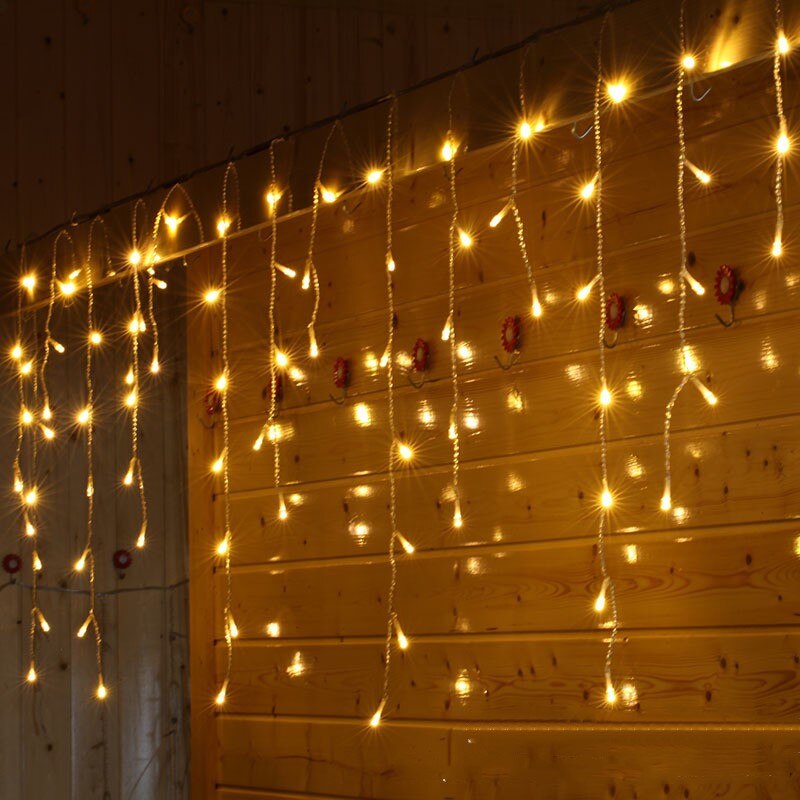 Outdoor Straße Girlande 5/8/12M Wasserdichte Connecter Eiszapfen Lichter Dekore für Hof Traufe Dach Korridor Veranda pavillon UK EU Stecker in: Warm white / 4M 120LEDs