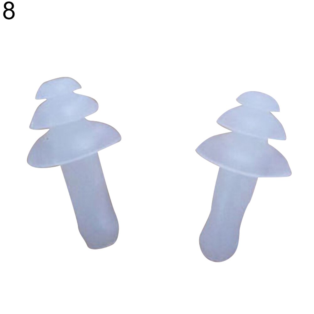 1 Pair Silicone Ear Plugs Comfortable Anti Noise Snore Study Sleep Earplugs Sound Defenders Protector Earplugs For Travel: White