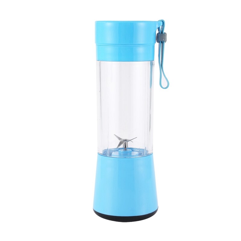 USB Rechargeable, Small Blender Single Serve, Personal Size Blender Handheld Sized Travel Blender Juicer Cup 380Ml Blue