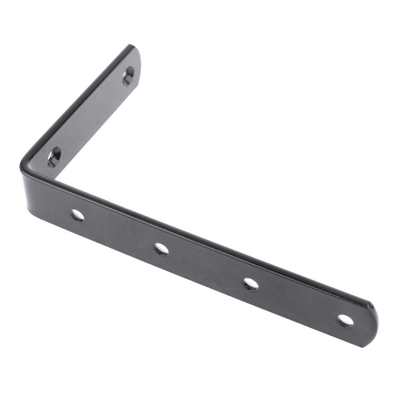 Shelf Bracket Heavy Duty Black Steel L Corner Brace, Decorative Joint Angle Brackets