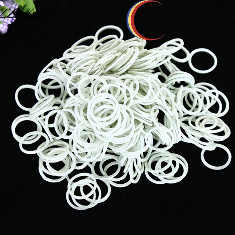 13*0.9Mm Wit Kantoor Rubber Ring Elastiekjes Sterke Elastische Bands Briefpapier Houder Band Loop School Kantoorbenodigdheden