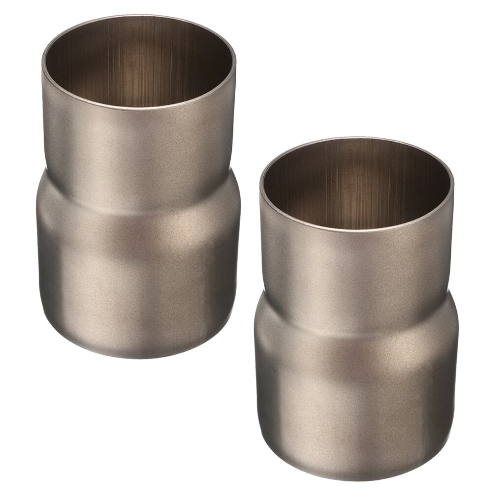 2x universal 2 tum od  to 2.5 tum  id 51mm to 60mm avgasrör adapter anslutning reducersats rostfritt stål