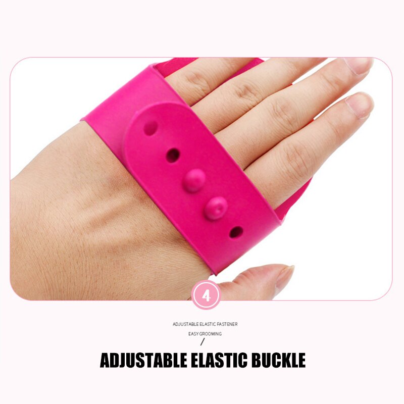 Hondenborstel, huisdierbadkam, massagekam van rubber, verstelbare ringvormige handgreep voor huisdieren, katten en honden, smr 88