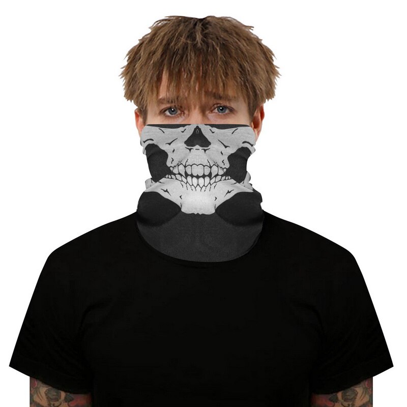 Cycling Outdoor Skull Seamless Balaclava Magic Scarf Men Women Sun Protection Bandana Neck Gaiters Riding Camping Scarf