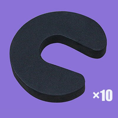 Tope de puerta de espuma para bebé, protectores de seguridad para niño, accesorios de seguridad para el hogar, 5/10 Uds.: 10 pcs black