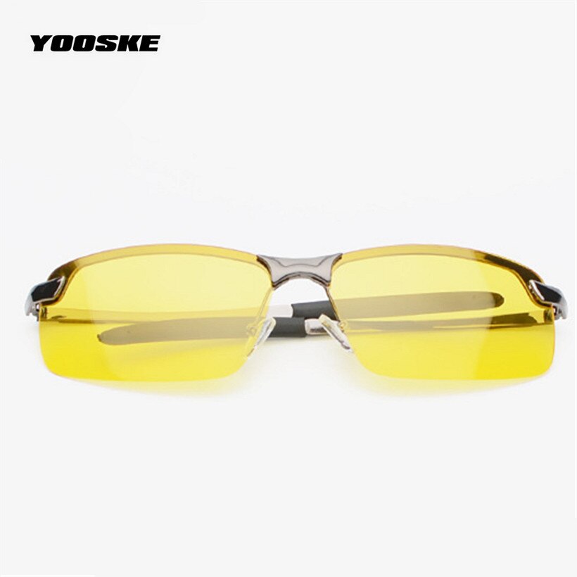 Yooske legering  uv400 mænds driver nattesyn beskyttelsesbriller solbriller kørsel mandlige kørsel solbriller til mænd antirefleks