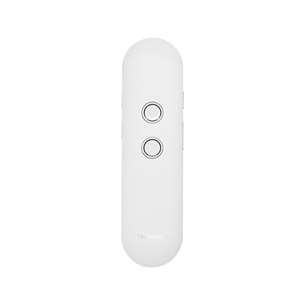 T4 Mini traduttore intelligente Wireless portatile 40 lingue traduttore vocale istantaneo in tempo reale bidirezionale APP Bluetooth multilingue: WHITE