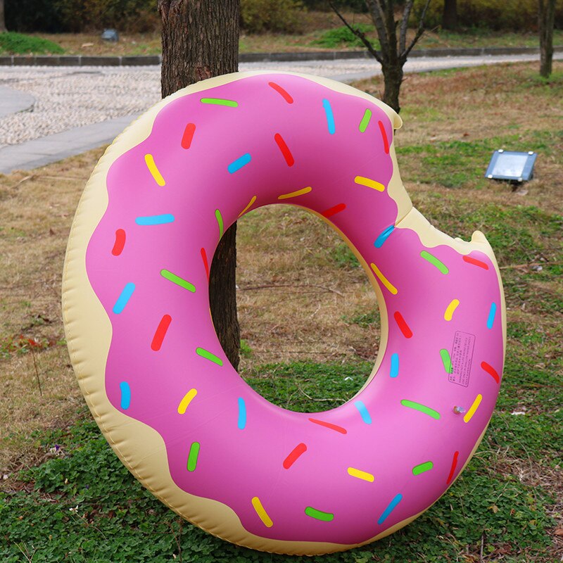 Donut Schwimmen Ringe Dark Rosa Verdickt PVC Aufblasbare Wasser Liefert