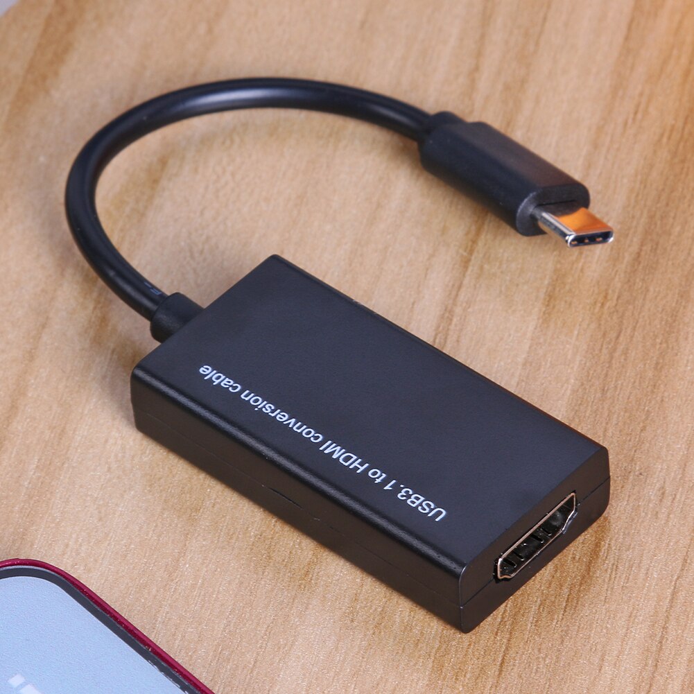 Convertidor de adaptador USB 3,1 tipo C a HDMI, convertidor hembra compatible con MHL móvil Android Tablet USB-C