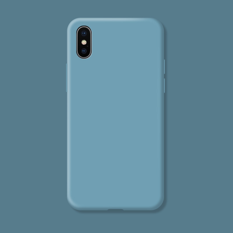 per iPhone Xs Max X XR Fundas Custodia originale per iPhone XR XS Max Custodia protettiva antiurto in silicone liquido per telefono: alluminio / nero